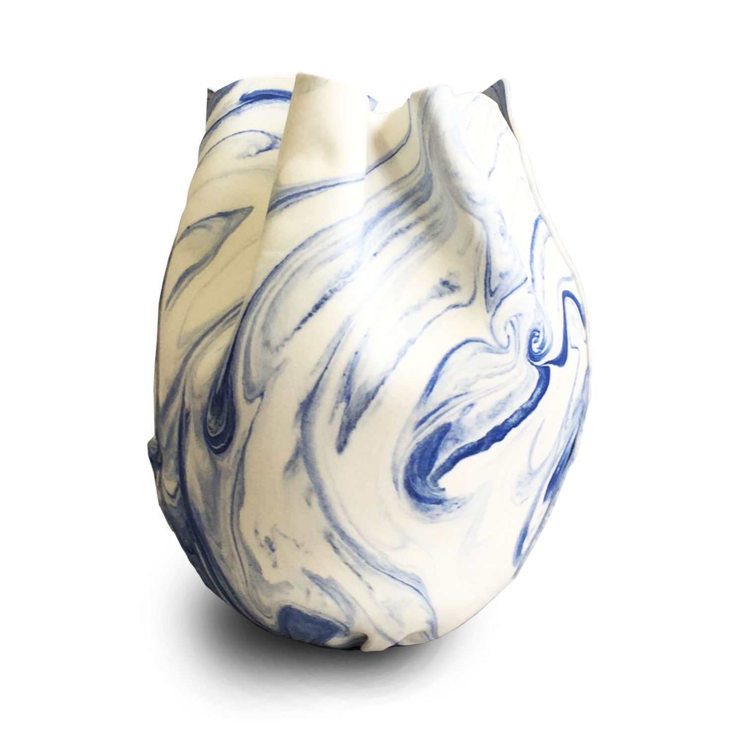 Vaso Arte in movimento in porcellana blu