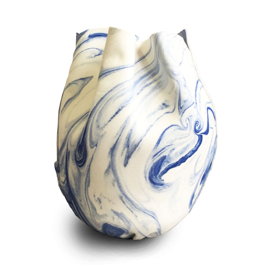 Vaso Arte in movimento in porcellana blu