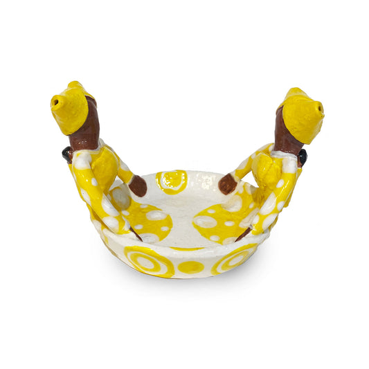 Zizamele ceramics southafrica Yellow 2 ladies