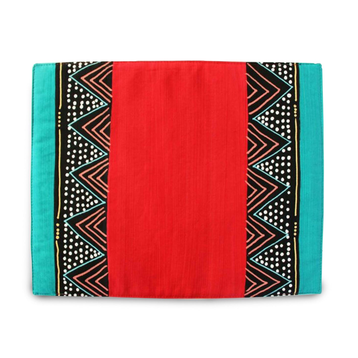 Coppia di tovagliette con pattern sudafricano rosso e verde