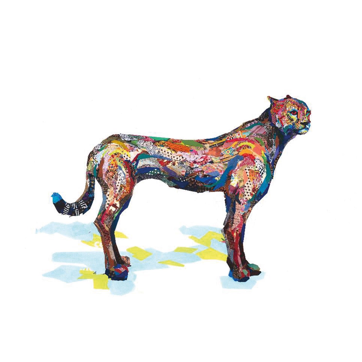 Zoe Mafham collage animale ghepardo a colori Cape Best