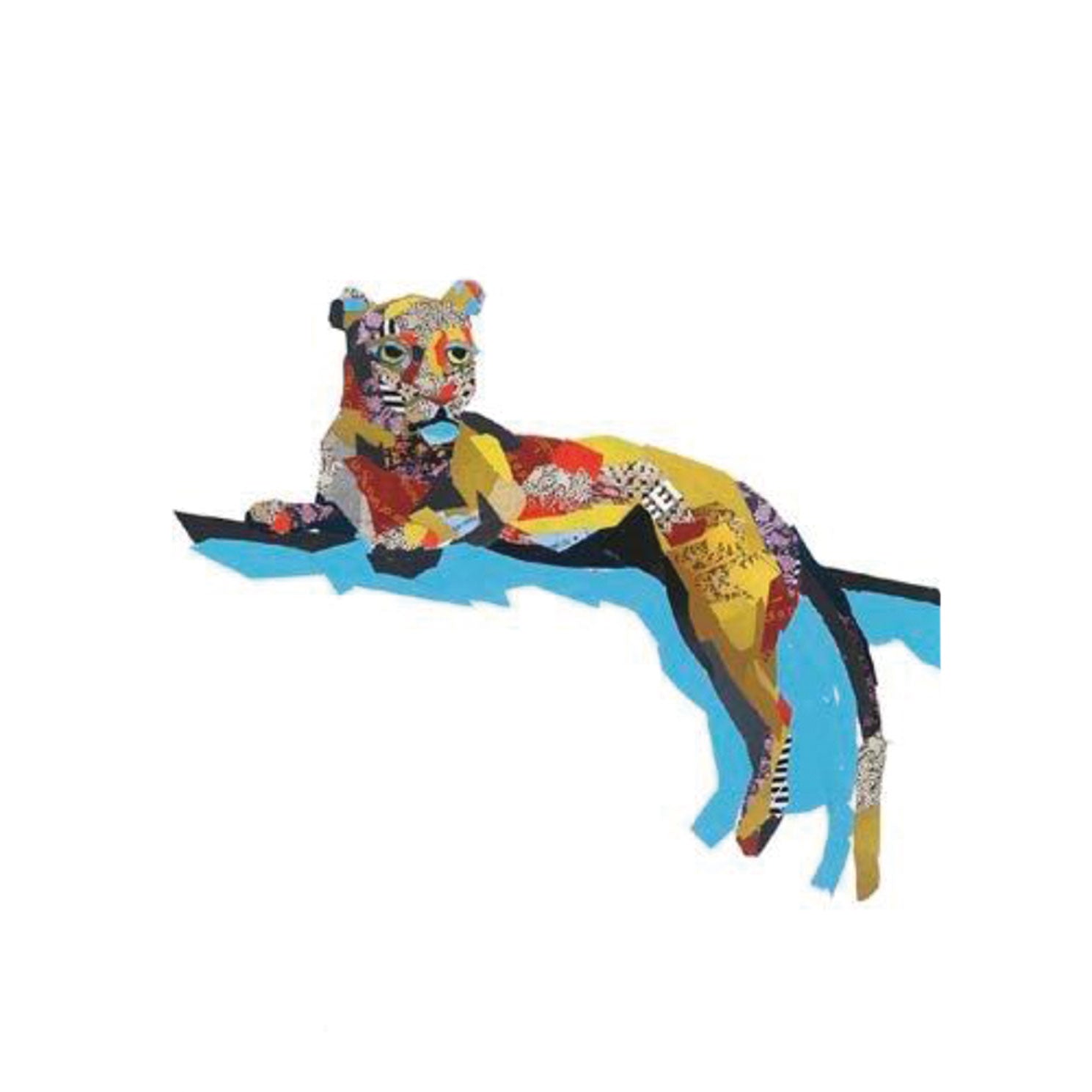 Zoe Mafham collage animale leopardo a colori Cape Best