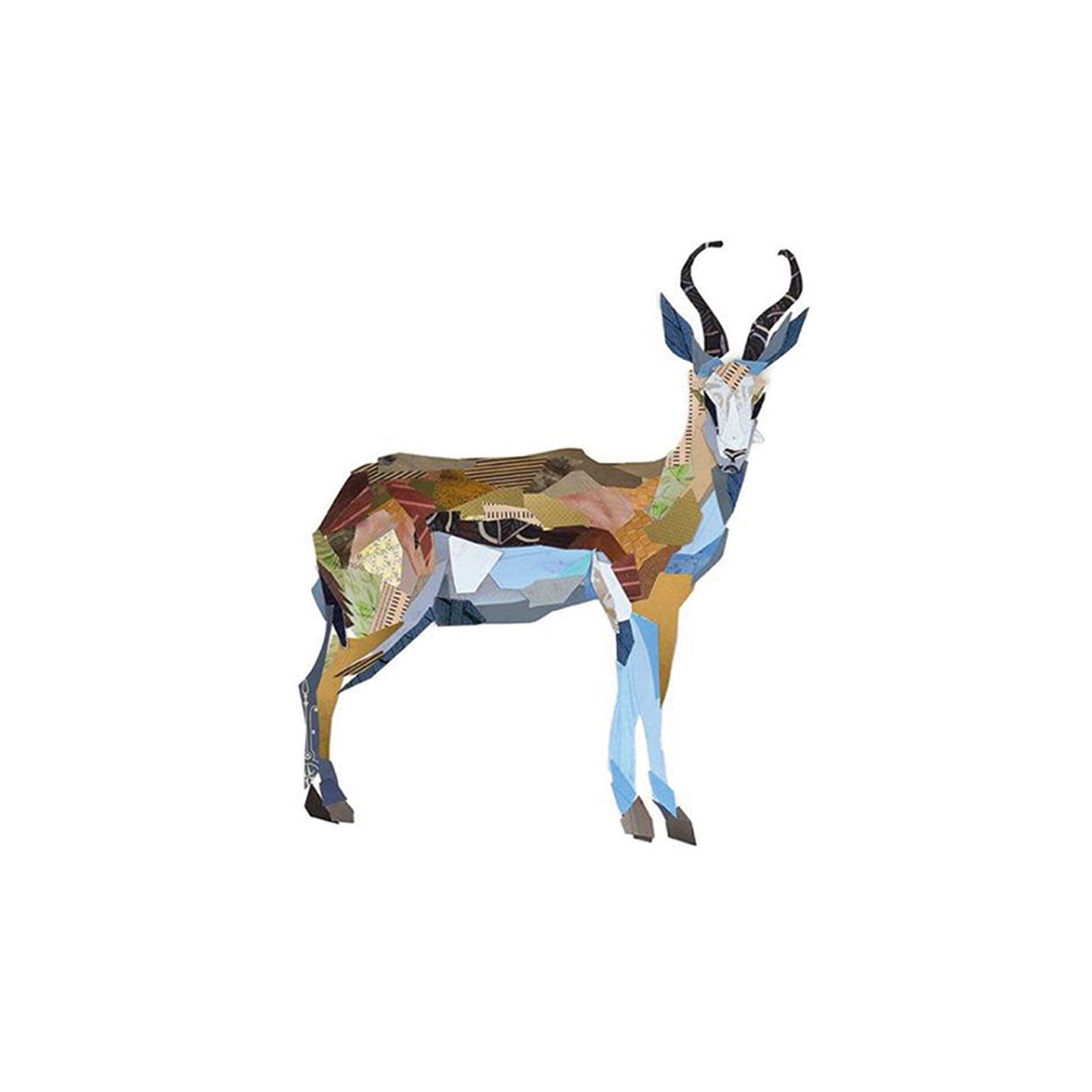 Zoe Mafham collage animale springbok a colori Cape Best