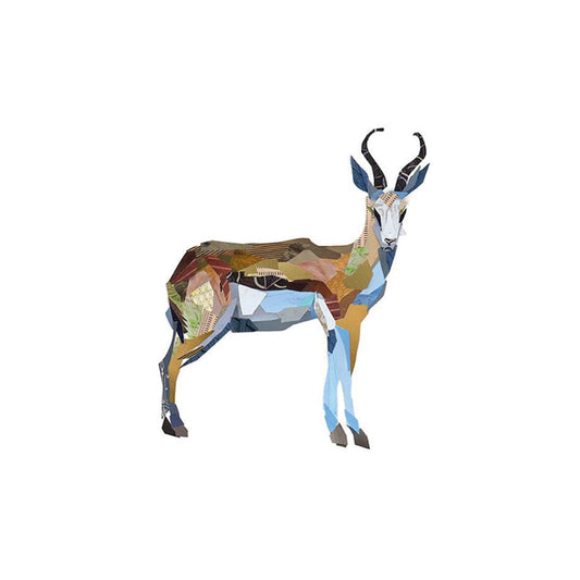 Zoe Mafham collage animale springbok a colori Cape Best