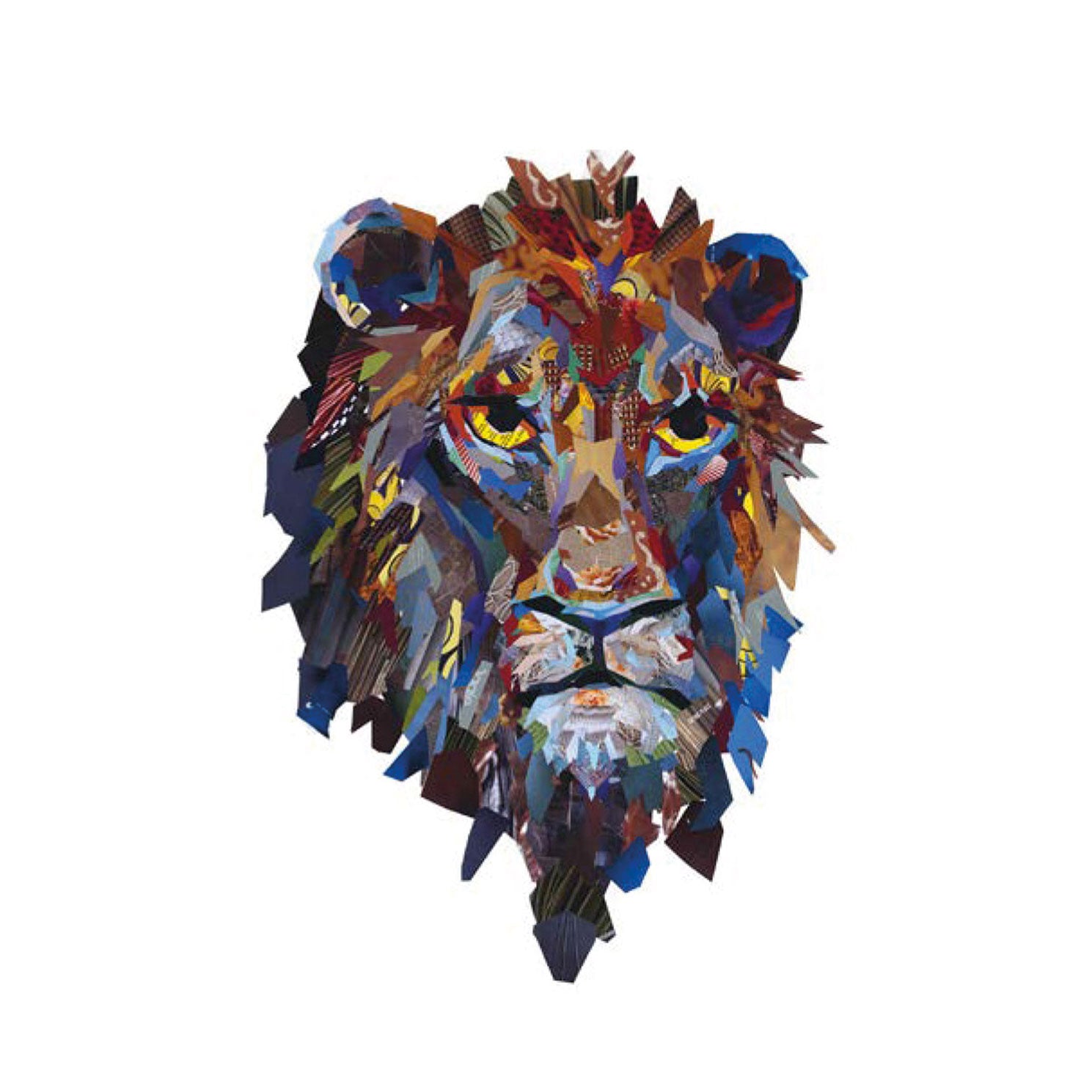 Zoe Mafham collage animale leone a colori Cape Best
