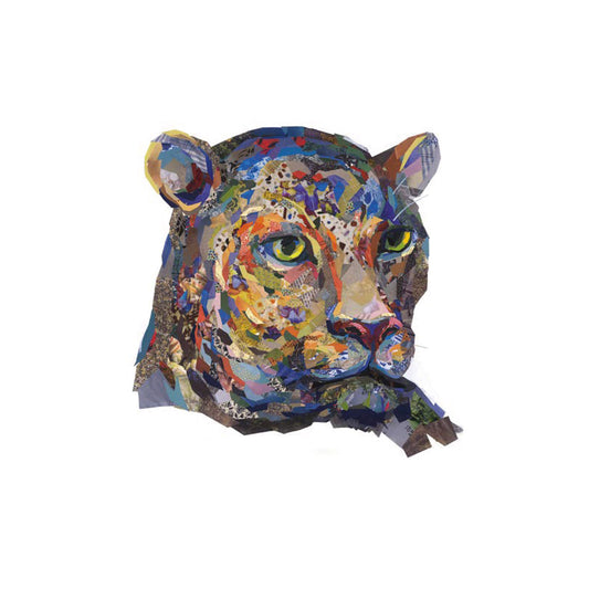 Zoe Mafham collage animale leopardo a colori Cape Best